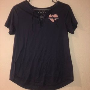 Graphic Tee with Lace Ups